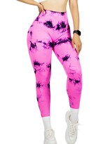 Leggings Deportivos Tie-dye Mujer Para Yoga Y Gym Lic-0168 Rosa Comodidad Y Estilo