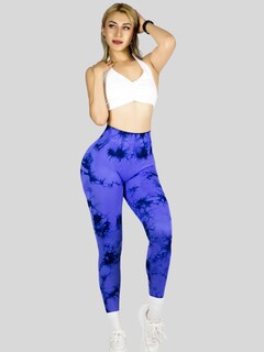 Foto 2 | Foto 2 | Leggings Deportivos Tie-dye Mujer Para Yoga Y Gym Lic-0168 Azul Medio Comodidad Y Estilo