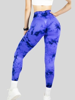 Foto 6 | Foto 6 | Leggings Deportivos Tie-dye Mujer Para Yoga Y Gym Lic-0168 Azul Medio Comodidad Y Estilo