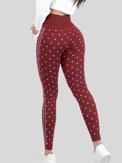 Foto 5 | Foto 5 | Leggins Mujer Legging Mallones Lic-0184 Vino Mallas Térmicas Mayon