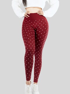 Foto 6 | Foto 6 | Leggins Mujer Legging Mallones Lic-0184 Vino Mallas Térmicas Mayon