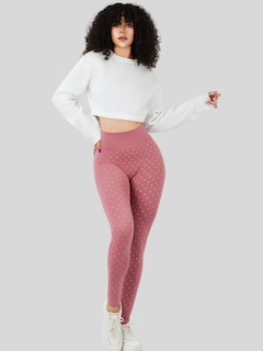 Foto 2 | Foto 2 | Mallas Deportivas Leggins Gym Interior Térmico Lic-0199 Rosa Mujer Mallone