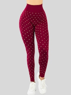 Foto 6 | Foto 6 | Mallas Deportivas Leggins Gym Interior Térmico Lic-0199 Vino Mujer Mallone