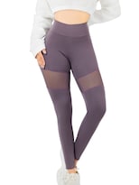 Leggings Mujer Push Up Lic-0195 Gris Claro Mallas Deportivas Texturizada Stretch