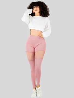 Foto 2 | Foto 2 | Leggings Mujer Push Up Lic-0195 Rosa Mallas Deportivas Texturizada Stretch