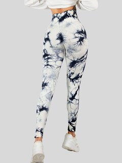 Foto 5 | Foto 5 | Leggings Deportivos Tie-dye Mujer Para Yoga Y Gym Lic-0168 Negro Hueso Comodidad Y Estilo