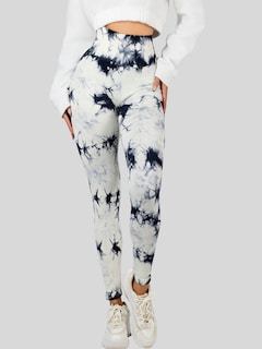 Foto 6 | Foto 6 | Leggings Deportivos Tie-dye Mujer Para Yoga Y Gym Lic-0168 Negro Hueso Comodidad Y Estilo