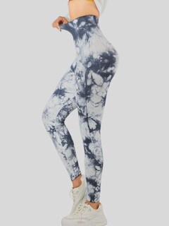 Foto 4 | Foto 4 | Leggings Deportivos Tie-dye Mujer Para Yoga Y Gym Lic-0168 Gris Oscuro Comodidad Y Estilo