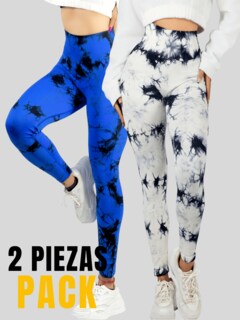 Foto 5 | Foto 5 | Set De Dos Leggings Deportivos Tie-dye Mujer Para Yoga Y Gym Lic-0168-px2 Variedad De Colores Comodidad Y Estilo