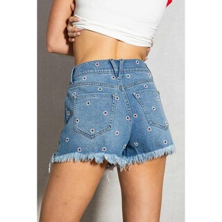 Foto 4 | Foto 4 | Short Con Detalle De Flores /juvenil, 217 (azul Medio) Azul