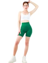 Short Sh-046 Verde Stretch para Mujer