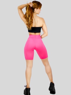 Foto 4 | Foto 4 | Short Deportivo Stretch color Fucsia con Bolsas Laterales