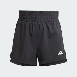 Foto 3 | Foto 3 | Shorts Pacer Training 3 Franjas Tejidos Corte Alto Adidas Negro Mujer