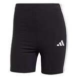 Biker Shorts Essentials 3 Franjas Corte Alto Adidas Negro para Mujer