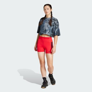 Foto 6 | Foto 6 | Short 1/4 Optime 3 Franjas Adidas Rojo para Mujer