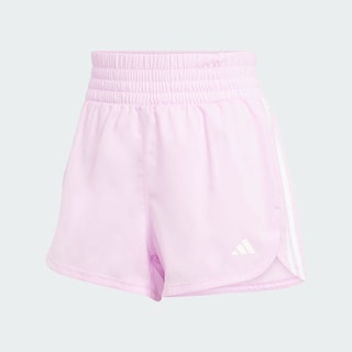 Foto 3 | Foto 3 | Shorts Pacer Training 3 Franjas Tejidos Corte Alto Adidas Violeta Mujer