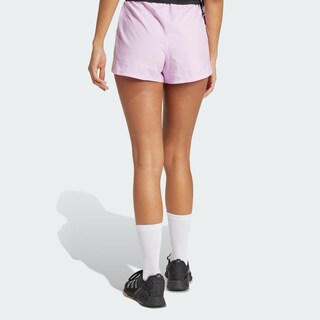Foto 4 | Foto 4 | Shorts Pacer Training 3 Franjas Tejidos Corte Alto Adidas Violeta Mujer