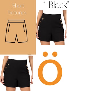 Foto 6 | Foto 6 | Short Para Dama Color Negro Erivel