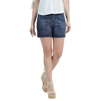 Short Lee Mujer Quality Genuine Slim Fit 352 Azul