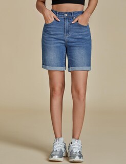 Foto 2 | Foto 2 | Pantalones Cortos Luvamia De Mezclilla De Cintura Alta Para Mujer, Talla Xl 16-18 - Venta Internacional.