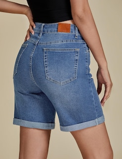 Foto 6 | Foto 6 | Pantalones Cortos Luvamia De Mezclilla De Cintura Alta Para Mujer, Talla Xl 16-18 - Venta Internacional.