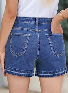 Foto 2 | Foto 2 | Pantalones Cortos Dokotoo Lady Jean Ashleigh, Azul, Cintura Alta, Talla 40 - Venta Internacional.