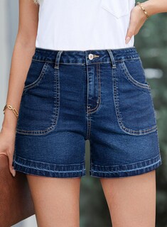 Foto 2 | Foto 2 | Pantalones Cortos De Mezclilla Dokotoo, Modernos, Elásticos, Cintura Alta, 2025, Mujer - Venta Internacional.