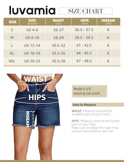Foto 4 | Foto 4 | Pantalones Cortos Luvamia Flexclusive, Vaqueros Para Mujer, Talle Alto, Azul - Venta Internacional.
