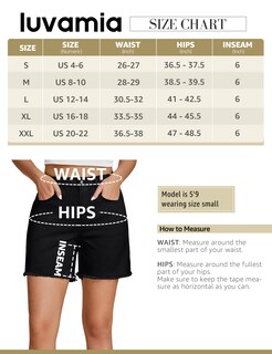 Foto 4 | Foto 4 | Pantalones Cortos Vaqueros Luvamia Flexclusive De Cintura Alta Para Mujer, Color Negro - Venta Internacional.