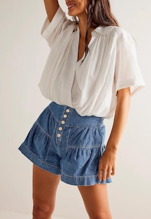 Foto 4 | Foto 4 | Pantalones Cortos De Mezclilla Cicy Bell Para Mujer, Cintura Alta, Pierna Ancha - Venta Internacional.