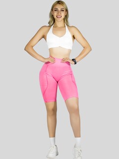 Foto 2 | Foto 2 | Set De 2 Short Mujer Shores Deportivo Casual Sh-061-px2 Gris Oscuro Y Rosa Chort Push Up