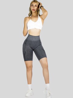 Foto 6 | Foto 6 | Set De 2 Short Mujer Shores Deportivo Casual Sh-061-px2 Gris Oscuro Y Rosa Chort Push Up