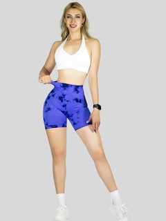Foto 2 | Foto 2 | Biker Short Mujer Stretch Shore Dama Sh-063 Azul Rey Chores Gym Talle Alto