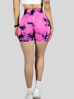 Foto 7 | Foto 7 | Biker Short Mujer Stretch Shore Dama Sh-063 Rosa Chores Gym Talle Alto