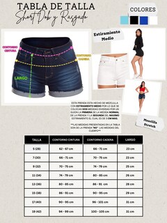 Foto 6 | Foto 6 | Short De Mezclilla Stretch Para Mujer Tiro Alto Con Dobladillo Estilo Desgastado Pineda Jeans Azul Marino