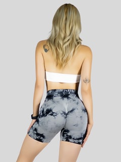 Foto 6 | Foto 6 | Biker Short Mujer Stretch Shore Dama Sh-063 Gris Claro Chores Gym Talle Alto