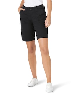 Foto 1 | Foto 1 | Bermudas Cortas Lee Avey De Punto Con Cintura Tipo Cargo Negra Para Mujer - Venta Internacional.