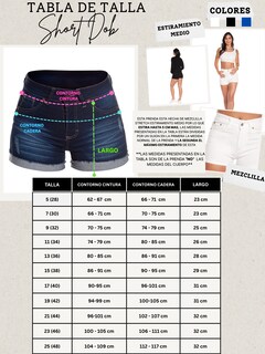 Foto 6 | Foto 6 | Shorts De Mezclilla Stretch A La Cintura Con Dobladillo Para Mujer Estilo Casual Pineda Jeans Blanco Liso