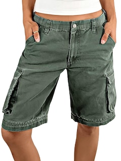 Foto 1 | Foto 1 | Bermudas De Mezclilla Verde Flamingals Para Mujer Talla M - Venta Internacional.