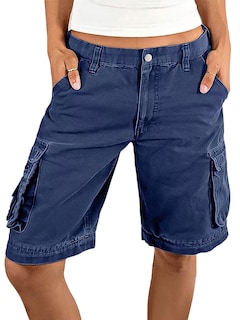 Foto 1 | Foto 1 | Bermudas Flamingals Para Mujer Azul Marino Denim 2xl - Venta Internacional.