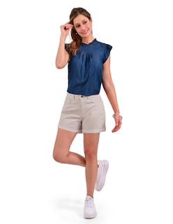 Foto 5 | Foto 5 | Short Supply Company Slim Fit de Gabardina para Mujer