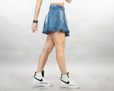 Foto 3 | Foto 3 | Falda Corta De Mezclilla