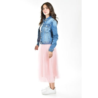 Foto 2 | Foto 2 | Falda Midi de Tul con Perlas Roman Fashion Juvenil Rosa