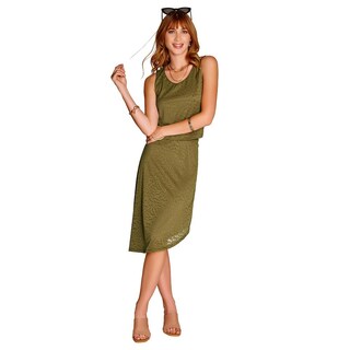 Foto 4 | Foto 4 | Conjunto Falda Y Blusa Ilusión 81186 Verde Oscuro
