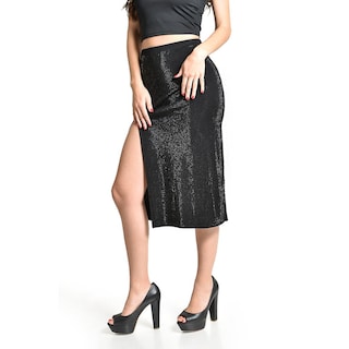 Foto 2 | Foto 2 | Falda Lápiz Con Pedrería Roman Fashion /juvenil, 137 (negro) Negro