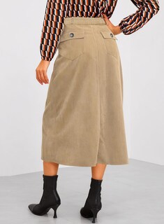 Foto 3 | Foto 3 | Falda Happy Sailed Corduroy A Line De Cintura Alta Para Mujer - Venta Internacional.