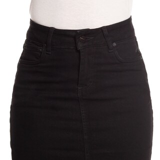 Foto 3 | Foto 3 | Falda Larga Tubo de Mezclilla Stretch Pineda Jeans Negra para Dama