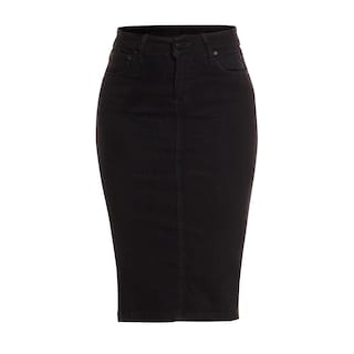 Foto 2 | Foto 2 | Falda Larga Tubo de Mezclilla Stretch Pineda Jeans Negra para Dama
