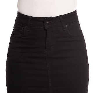 Foto 3 | Foto 3 | Falda Larga Tubo de Mezclilla Stretch Pineda Jeans Negra para Dama