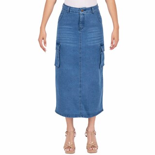 Foto 1 | Foto 1 | Falda Cargo Larga Britos Jeans Mezclilla 025513 para Mujer